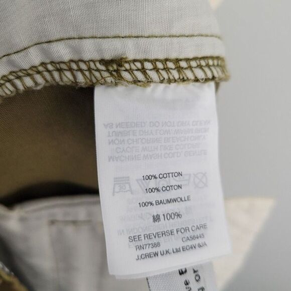 J. Crew Size 6 Chino Shorts 3" Inseam Olive Green - Picture 8 of 10